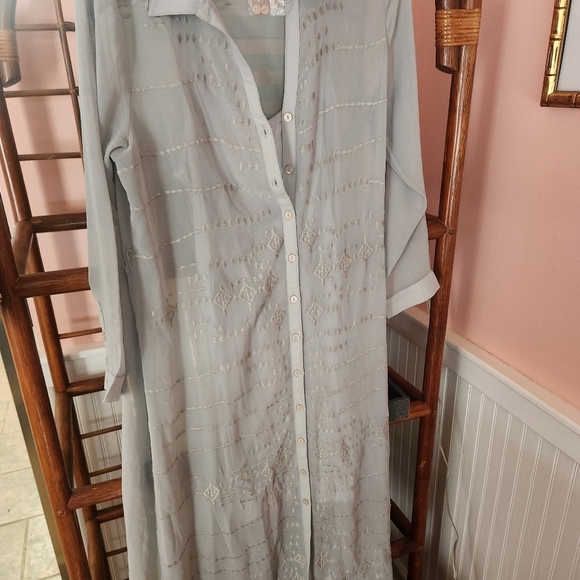 NWT Soft Surroundings Maxi Dress in Grey, Size PM - Picture 10 of 10